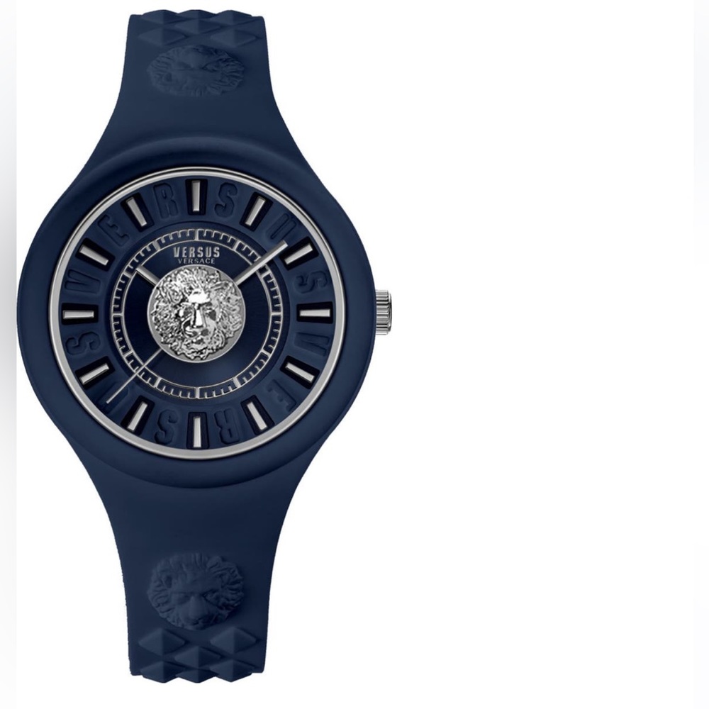 New VERSUS Versace Women's Fire Island Lion Silicone Strap Watch,39mm new in box